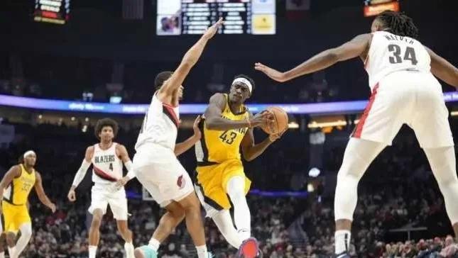 步行者横扫开拓者,奥拉迪波分砍 步行者横扫开拓者,奥拉迪波分砍